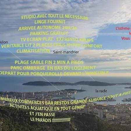 Daire Vue Sur L'isthme A 2 Min. Arrivee H24